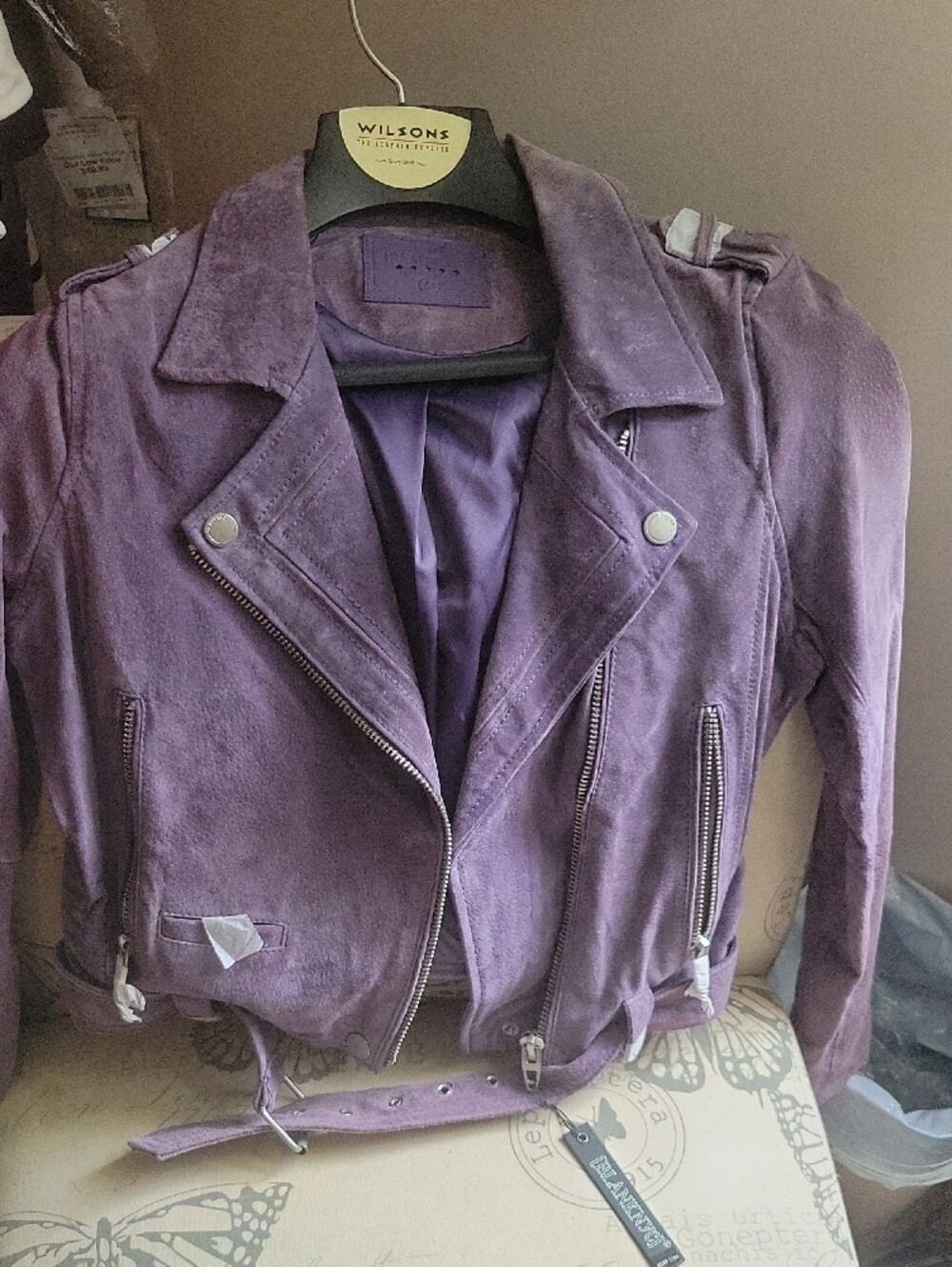 Blank NYC Lavender Suede Moto Jacket - Picture 2 of 5